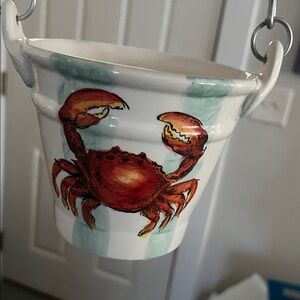 Crab Design Hanging Ceramic Pot